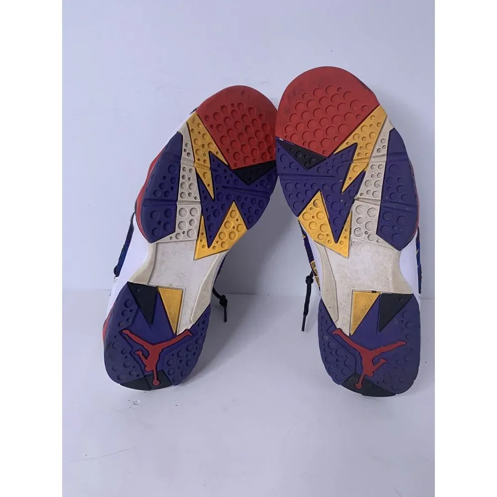 Men's Size 10 - Air Jordan 7 Retro Sweater‎ 2015 304775-142 White/unvrsty rd-blk